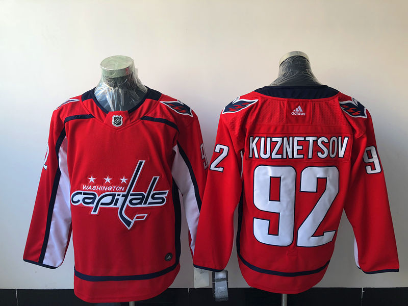 Men's Washington Capitals #92 Evgeny Kuznetsov adidas Home Red Jersey