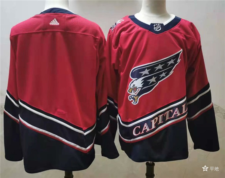 Men's Washington Capitals Blank 2021 Red Adidas NHL REVERSE RETRO JERSEYS Stitched
