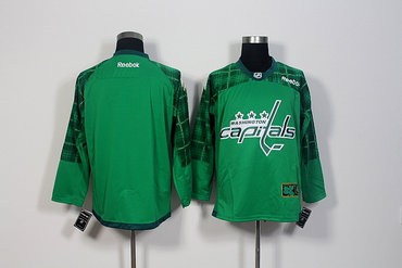 Men's Washington Capitals Blank Green Stitched St. Patrick's Day Replica NHL Jersey