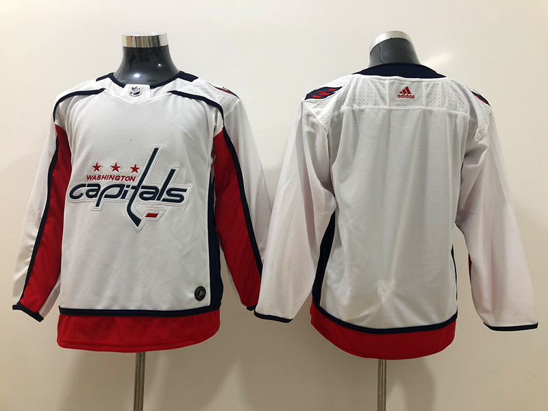 Men's Washington Capitals Blank adidas Away White Jersey