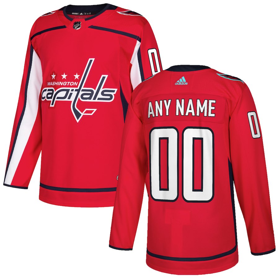 Men's Washington Capitals adidas Red Authentic Custom Jersey Stitched