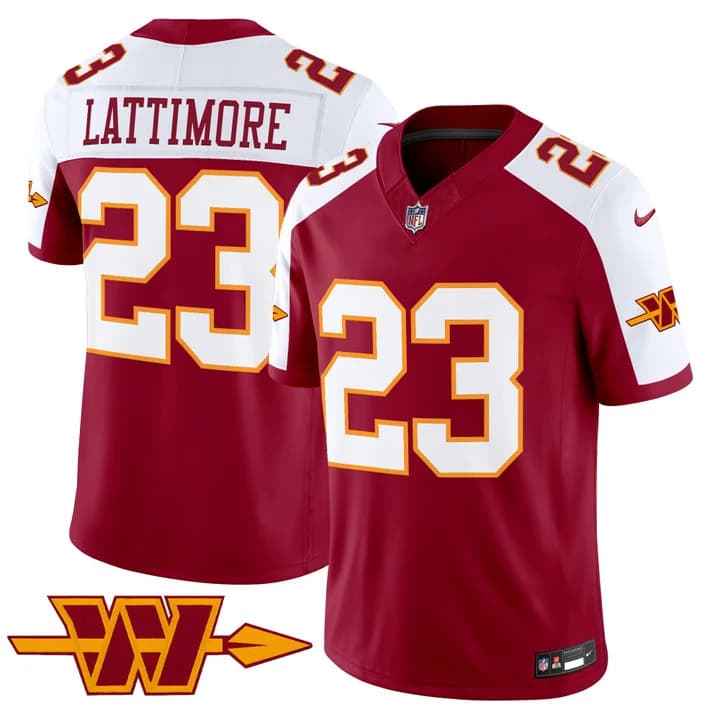 Men's Washington Commanders Throwback Vapor Limited Jersey - All Stitched 23 Marshon Lattimore