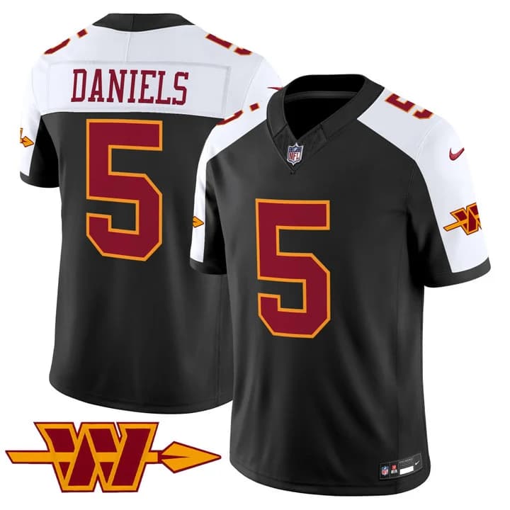 Men's Washington Commanders Throwback Vapor Limited Jersey - All Stitched 5  Jayden Daniels