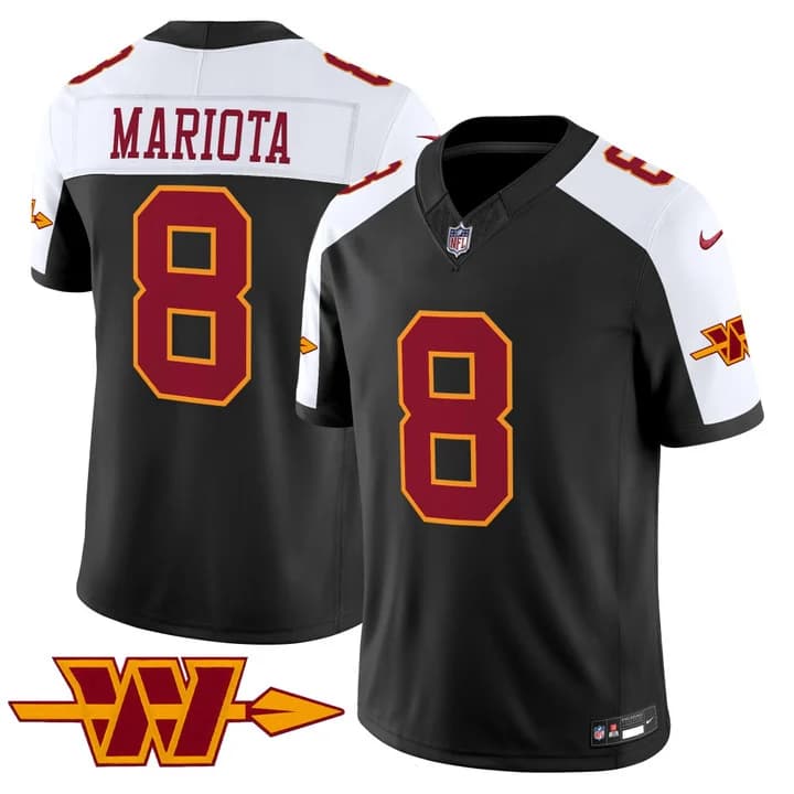 Men's Washington Commanders Throwback Vapor Limited Jersey - All Stitched 8   Marcus Mariota