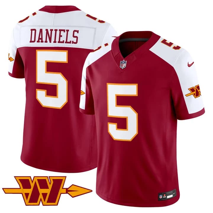Men's Washington Commanders Throwback Vapor Limited Jersey - All Stitched Jayden Daniels      5