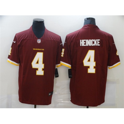 Men's Washington Football Team #4 Taylor Heinicke Nike Burgundy Limited Jersey