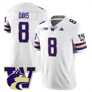 Men's Washington Husky Football 2025 Vapor Limited Jersey - All Stitched Tacario Davis   - 8