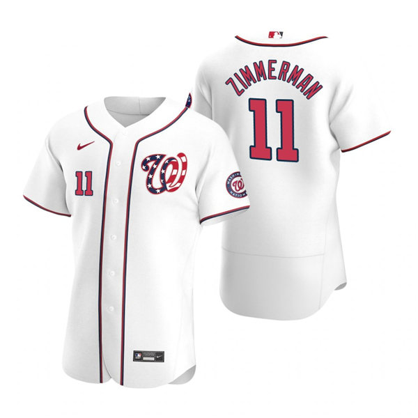 Men's Washington Nationals #11 Ryan Zimmerman Nike White Authentic Alternate Jersey