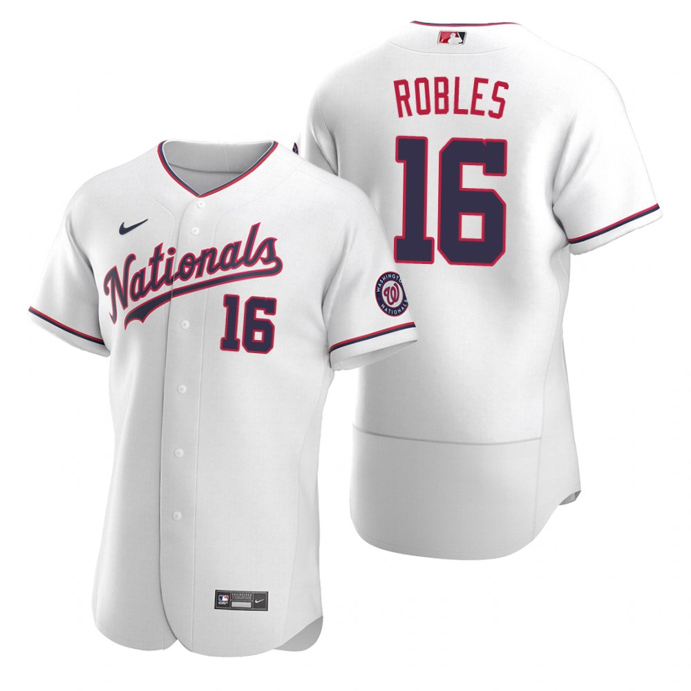 Men's Washington Nationals #16 Victor Robles Nike White Home Flexbase Jersey1