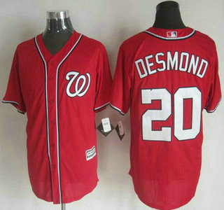 Men's Washington Nationals #20 Ian Desmond Alternate Red 2015 MLB Cool Base Jersey的副本