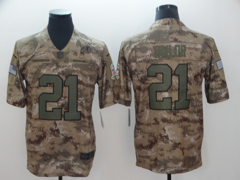 Men's Washington Redskins #21 Sean Taylor Nike Camo Salute to Service Limited Jersey