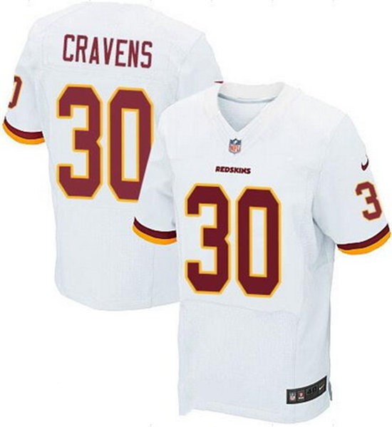 Men's Washington Redskins #30 Su'a Cravens White Nike Elite Jersey