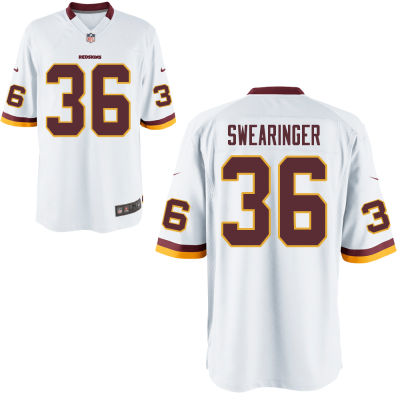 Men's Washington Redskins #36 D.J. Swearinger Burgundy White  Stitched NFL Nike Elite Jersey