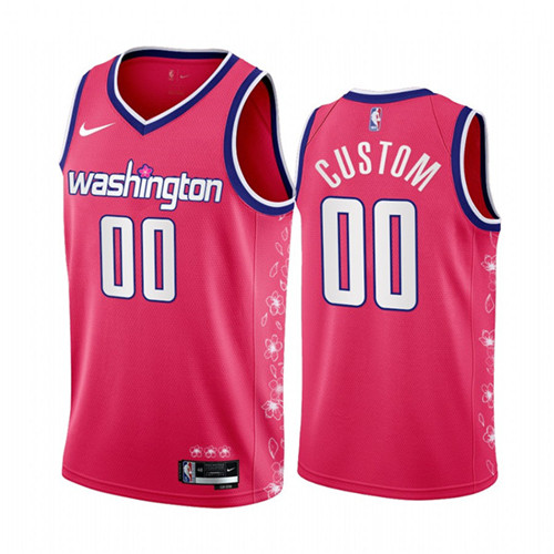 Men's Washington Wizards Active Player Custom 2022-23 Pink Cherry Blossom City Edition Limited Stitched Basketball Jersey