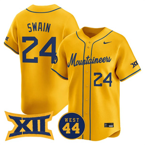 Men's West Virginia Mountaineers 2025 Vapor Premier Limited Jersey - All Stitched Chase Swain   24