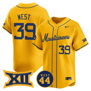 Men's West Virginia Mountaineers 2025 Vapor Premier Limited Jersey - All Stitched Kyle West   39