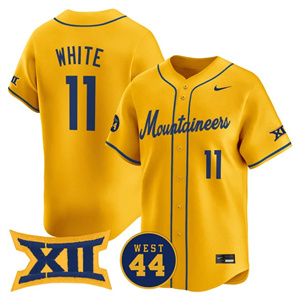 Men's West Virginia Mountaineers 2025 Vapor Premier Limited Jersey - All Stitched Sam White   11