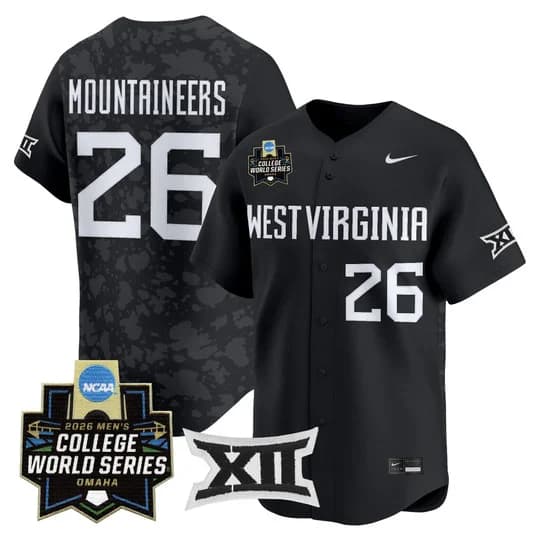 Men's West Virginia Mountaineers 2026 World Series Patch Vapor Premier Limited Jersey - All Stitched #26 Mountaineers