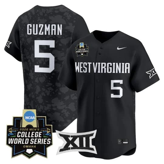 Men's West Virginia Mountaineers 2026 World Series Patch Vapor Premier Limited Jersey - All Stitched Armani Guzman