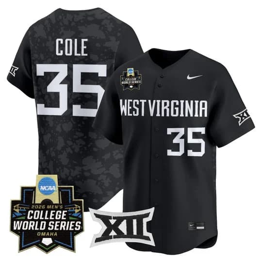Men's West Virginia Mountaineers 2026 World Series Patch Vapor Premier Limited Jersey - All Stitched Chansen Cole