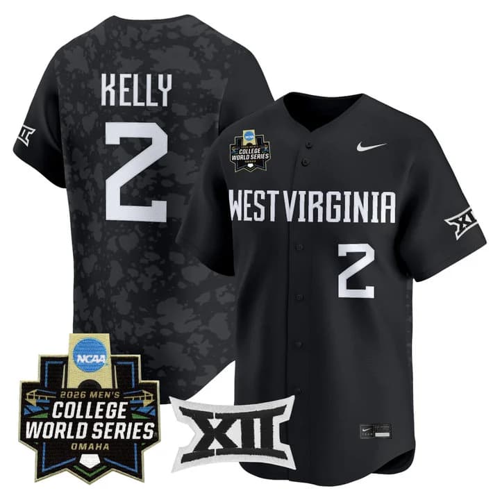 Men's West Virginia Mountaineers 2026 World Series Patch Vapor Premier Limited Jersey - All Stitched Gavin Kelly