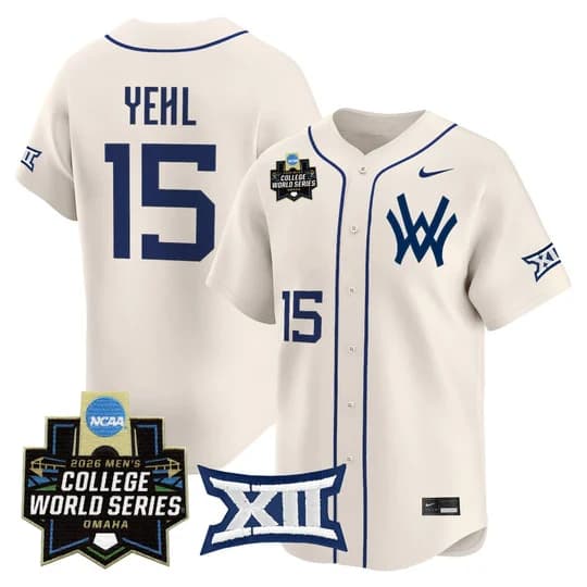 Men's West Virginia Mountaineers 2026 World Series Patch Vapor Premier Limited Jersey - All Stitched Maxx Yehl #   15
