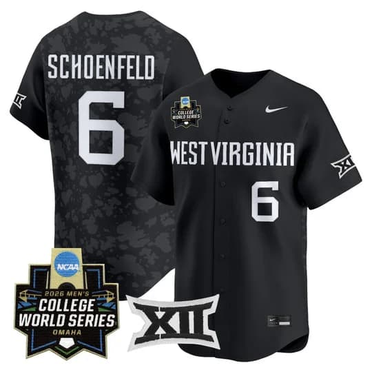 Men's West Virginia Mountaineers 2026 World Series Patch Vapor Premier Limited Jersey - All Stitched Paul Schoenfeld