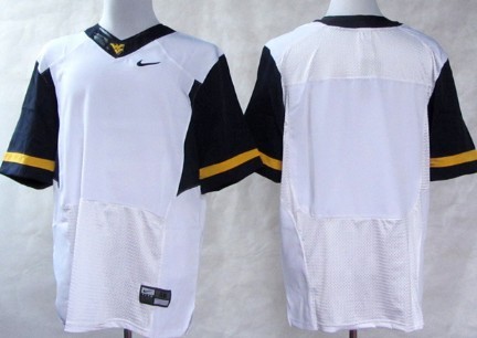 Men's West Virginia Mountaineers Customized 2013 White Elite Jersey