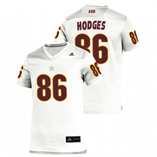 Men's White Arizona State Sun Devils Curtis Hodges Replica Football Jersey