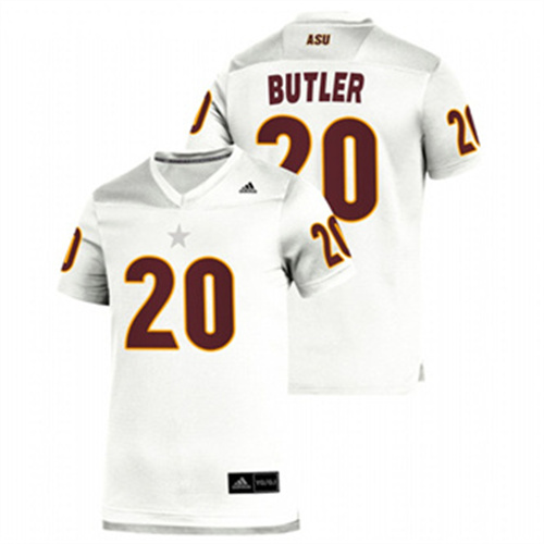 Men's White Arizona State Sun Devils Darien Butler Replica College Football Jersey