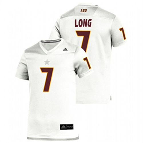Men's White Arizona State Sun Devils Ethan Long Replica Football Jersey
