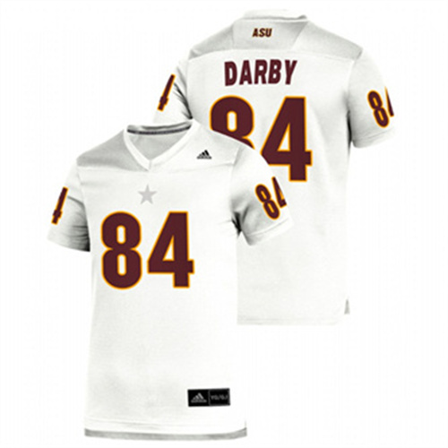 Men's White Arizona State Sun Devils Frank Darby Replica College Football Jersey