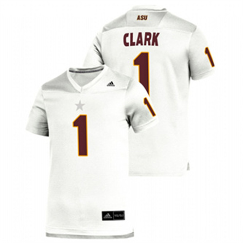 Men's White Arizona State Sun Devils Jordan Clark Replica College Football Jersey
