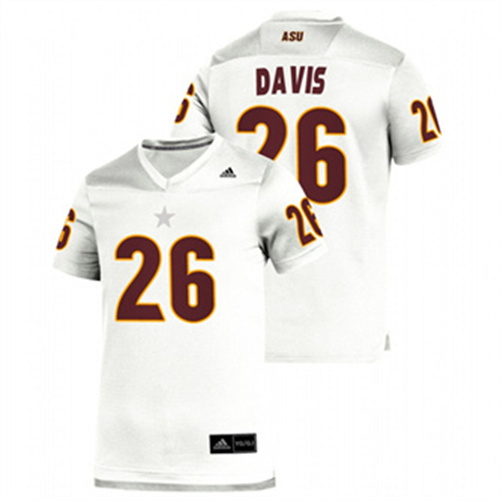 Men's White Arizona State Sun Devils Keith Davis Replica Football Jersey