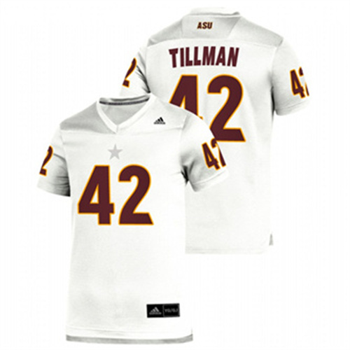 Men's White Arizona State Sun Devils Pat Tillman Replica Football Jersey