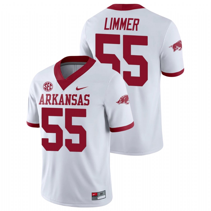Men's White Arkansas Razorbacks Beaux Limmer College Football Alternate Game Jersey