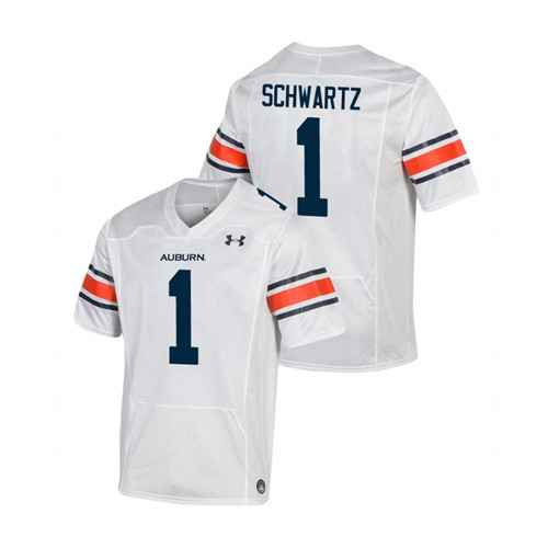 Men's White Auburn Tigers Anthony Schwartz Replica Football Jersey