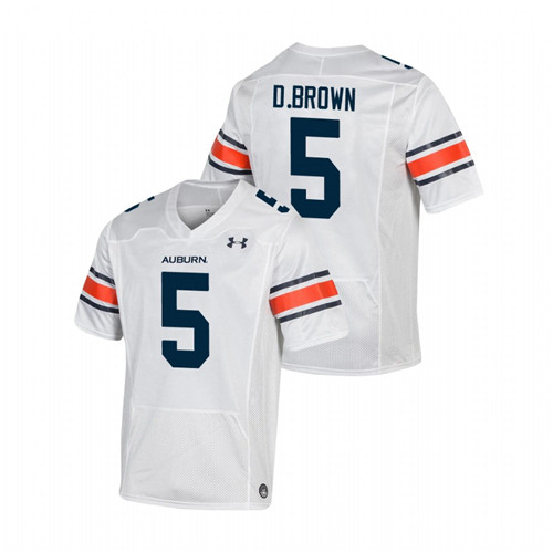 Men's White Auburn Tigers Derrick Brown Replica Football Jersey