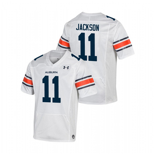 Men's White Auburn Tigers Shedrick Jackson Replica Football Jersey