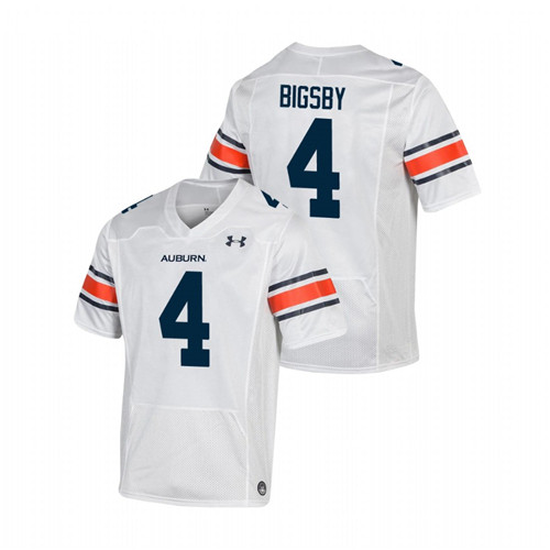 Men's White Auburn Tigers Tank Bigsby Replica Football Jersey