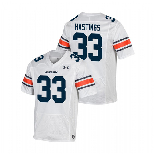 Men's White Auburn Tigers Will Hastings Replica Football Jersey