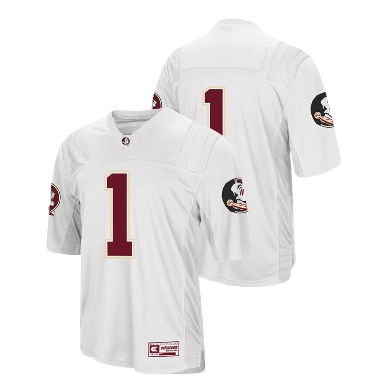Men's White Authentic College Football Florida State Seminoles Colosseum Jersey