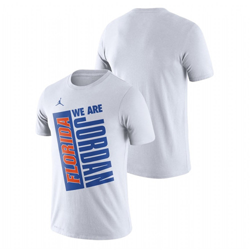 Men's White Basketball Performance Just Do It Florida Gators T-Shirt
