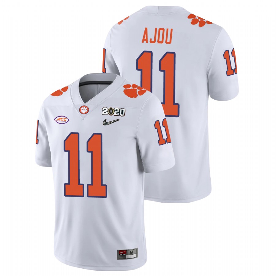 Men's White Clemson Tigers Ajou Ajou College Football Playoff Game Jersey
