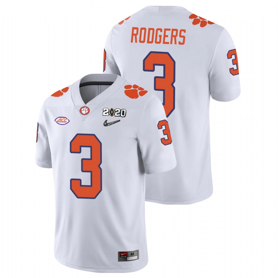 Men's White Clemson Tigers Amari Rodgers College Football Playoff Game Jersey