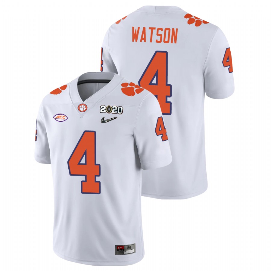 Men's White Clemson Tigers Deshaun Watson College Football Playoff Game Jersey