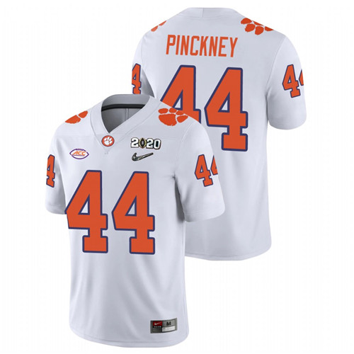 Men's White Clemson Tigers Nyles Pinckney College Football Playoff Game Jersey