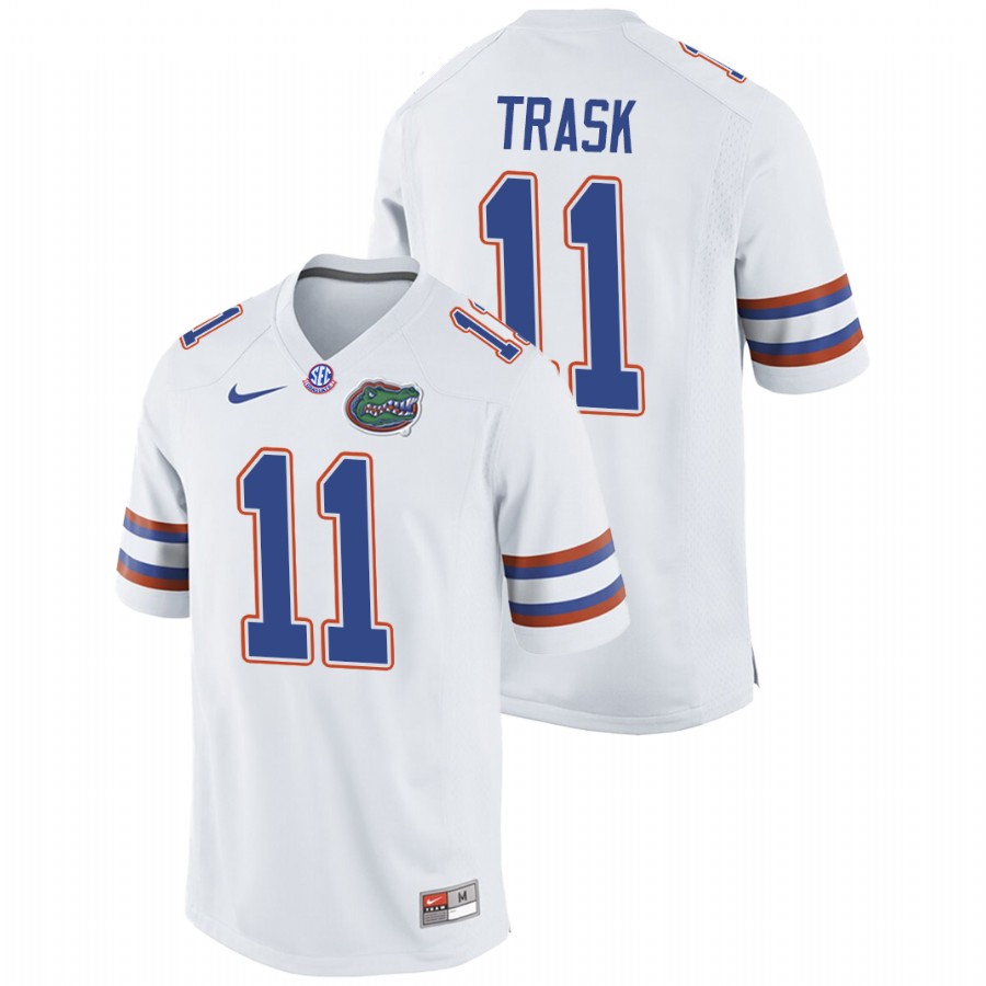 Men's White Florida Gators Kyle Trask College Football Away Game Jersey