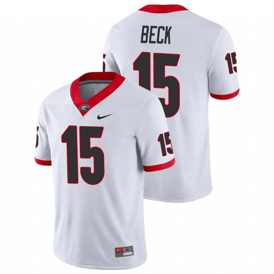 Men's White Georgia Bulldogs Carson Beck Game College Football Jersey