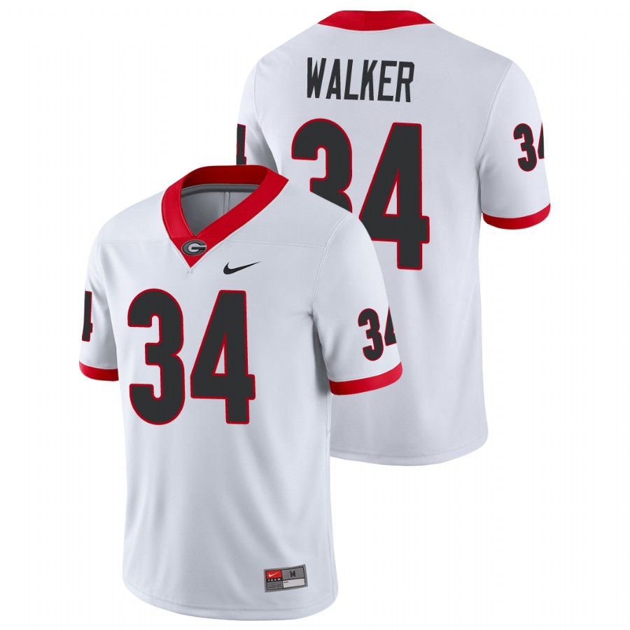 Men's White Georgia Bulldogs Herchel Walker Game College Football Jersey